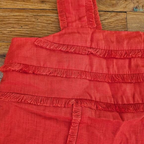 J Crew Black Label Tank Top Red Orange Size 2 - Picture 4 of 8